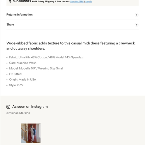 Michael Stars Wren Ruched Side Racer Back Ribbed MIDI Dress Size M NWOT - Picture 11 of 15